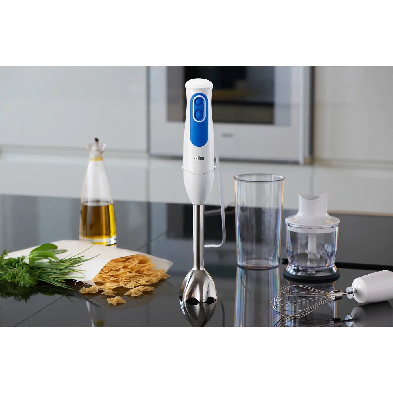 De'Longhi Mixer Mixer Vertical Braun MQ3025WH | 700W, Pahar 0.6L, Tocator 0.35L, 2 Viteze
