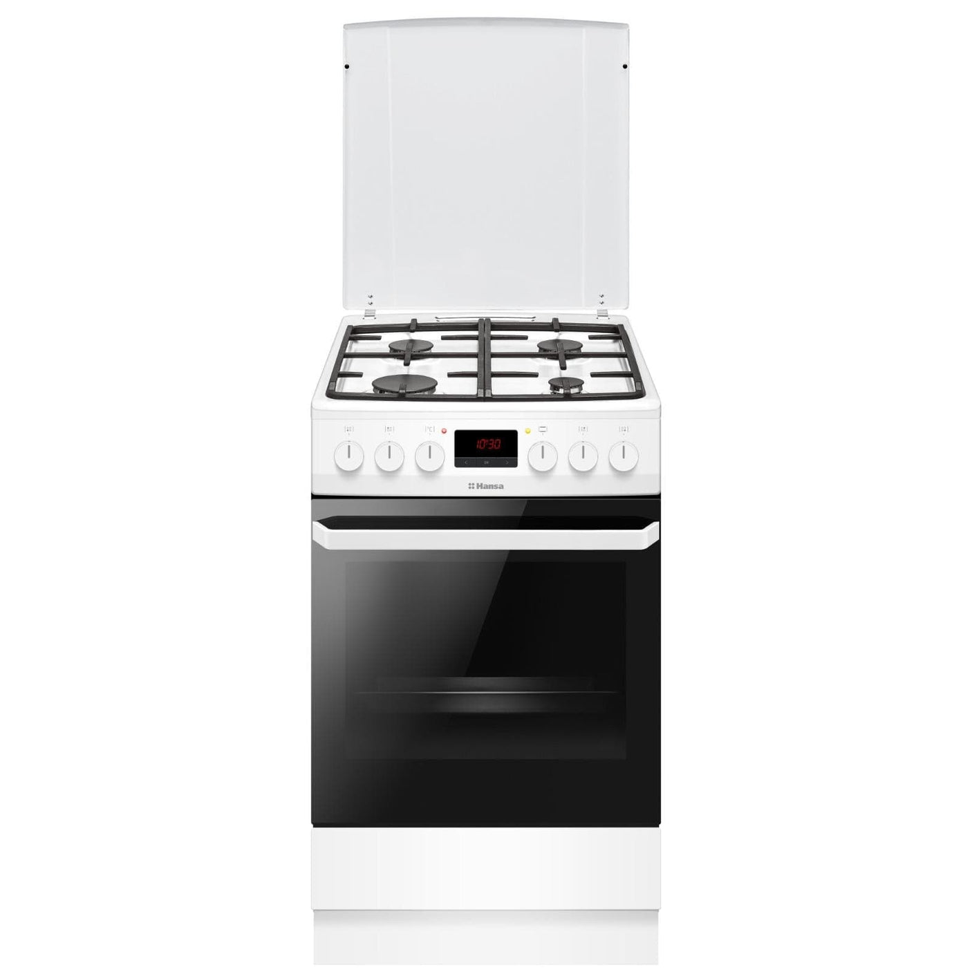 Hansa Aragaz Aragaz Hansa FCMW582109 | 50cm, 4 Arzatoare, Cuptor Electric 62L, Display, Clasa A, 50x60x85cm