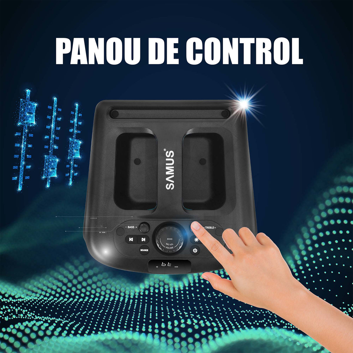 Boxe Samus MIAMI 5.25 | 240W, 4000mAh, Bluetooth, Portabil
