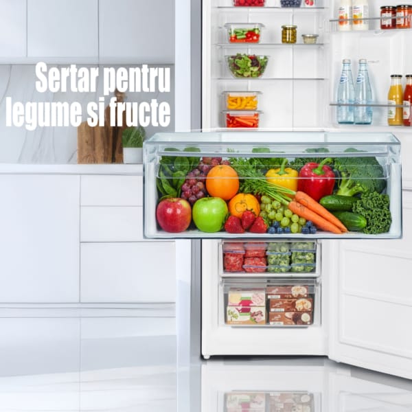 Samus Combina frigorifica Combină Frigorifică Samus SCW396NFDE | 291L, Clasa E, Full No Frost