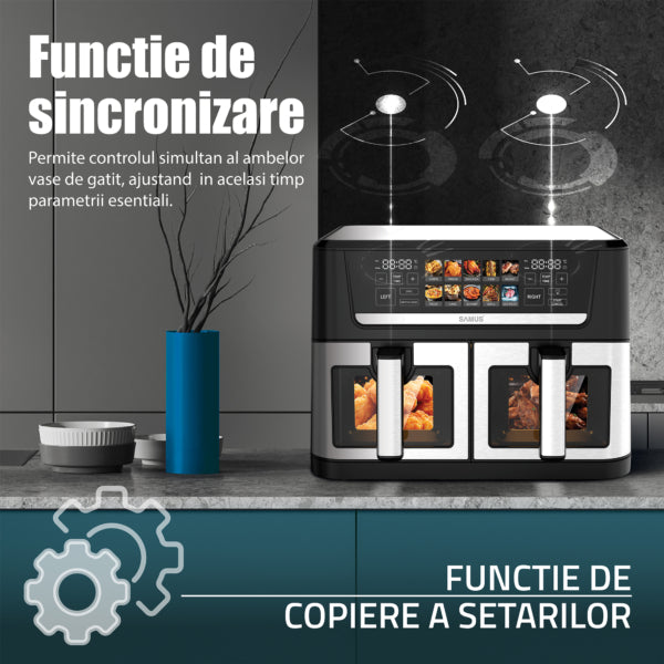 Samus Air Fryer Air Fryer Samus AF12TWIN-S2800DW | 2800W, 12L, Inox