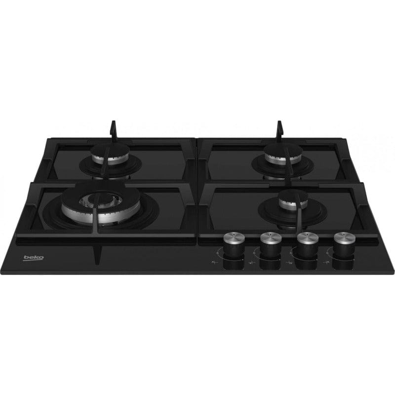 Beko Plita pe gaz Plita pe gaz Beko HILW64225S | 60cm, 4 arzatoare, Wok, Sticla neagra