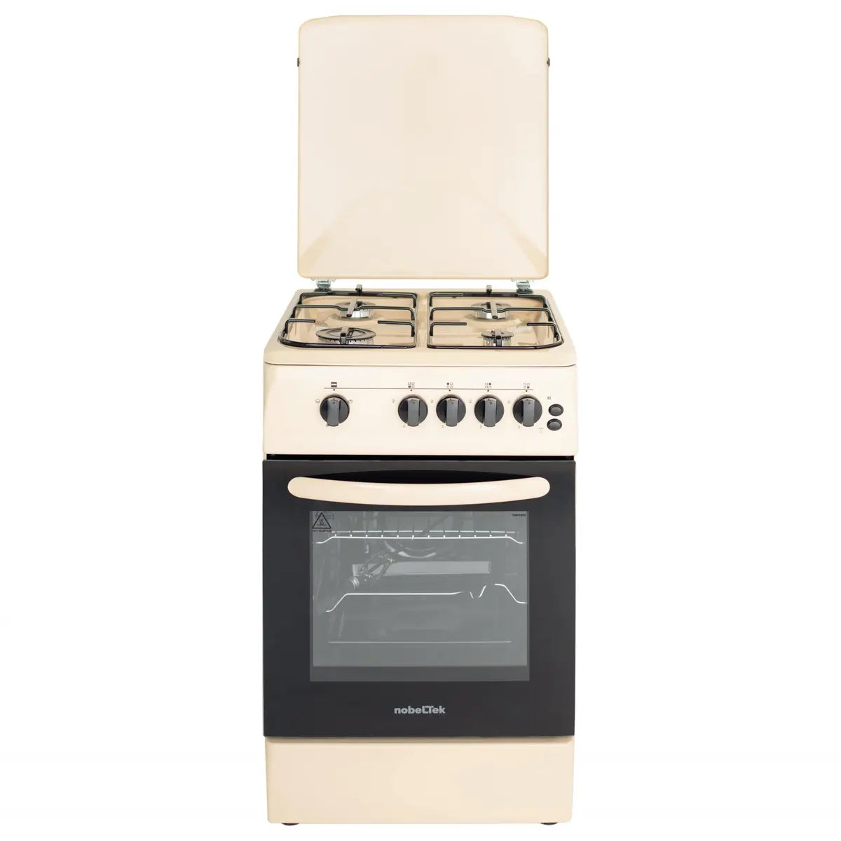 Nobeltek Aragaz Aragaz Nobeltek NLT 5603B/G1 | 50x60 cm, Gaz, Grill, Rotisor, Bej, 50x54x87cm