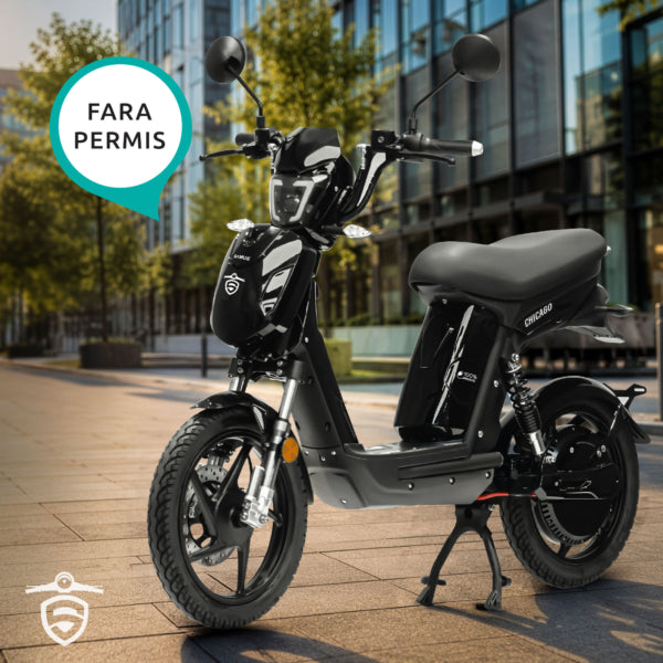 Samus Trotineta electrica Scuter electric Samus Chicago-18T800-48V26-Black | 48V, Motor 800W, 26Ah, Viteza max.: 25 Km/h,Negru