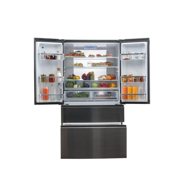 Combina frigorifica French Door Haier HB26FSNAAA | 750L, 4 usi, Total No Frost, Inverter, Clasa E, Negru