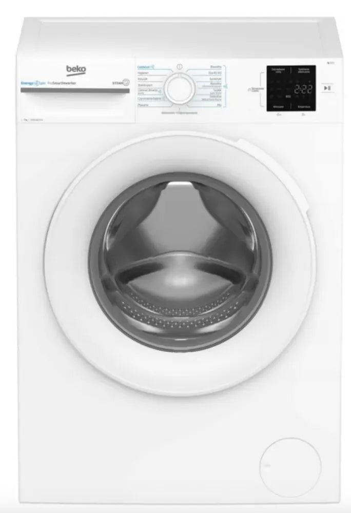 Beko Masina de spalat rufe Masina de spalat rufe Beko BM3WFU37013WW | 7kg, 1000rpm, Clasa A, Motor ProSmart Inverter, Alb