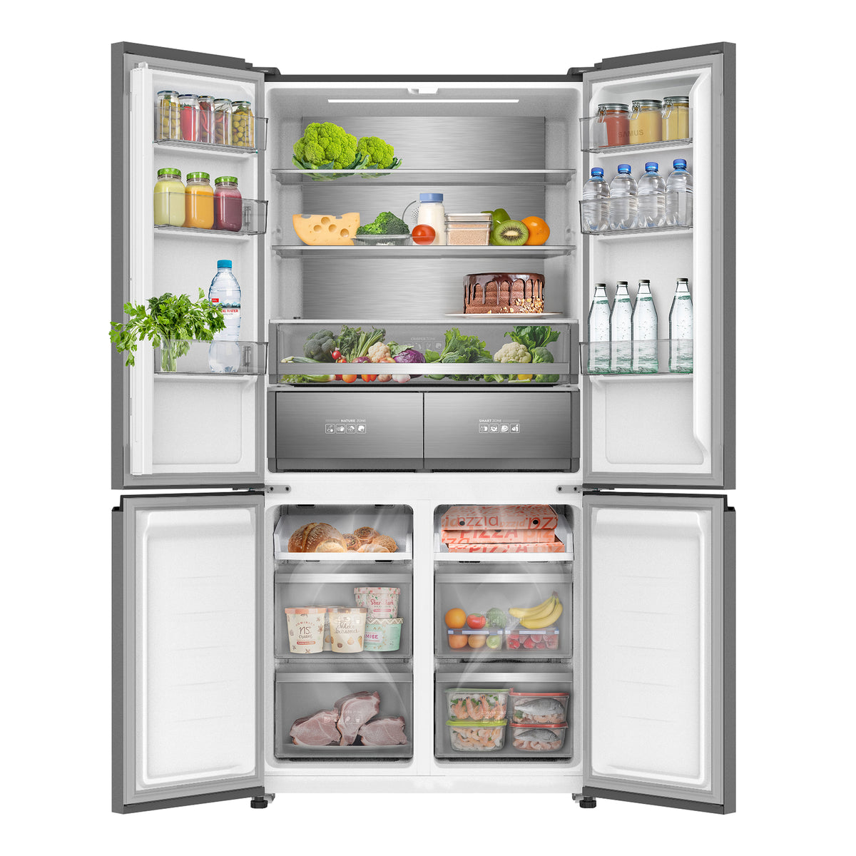 Frigider Side by Side Samus | 503L, Clasa E, No Frost, 90.5x59.7x190.2cm