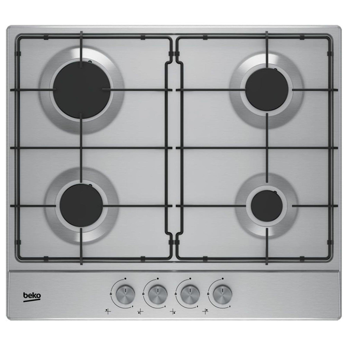 Beko Plita pe gaz Plita pe Gaz Beko HIAG64223SX | 60cm, 4 Arzatoare, Aprindere Integrata, Inox