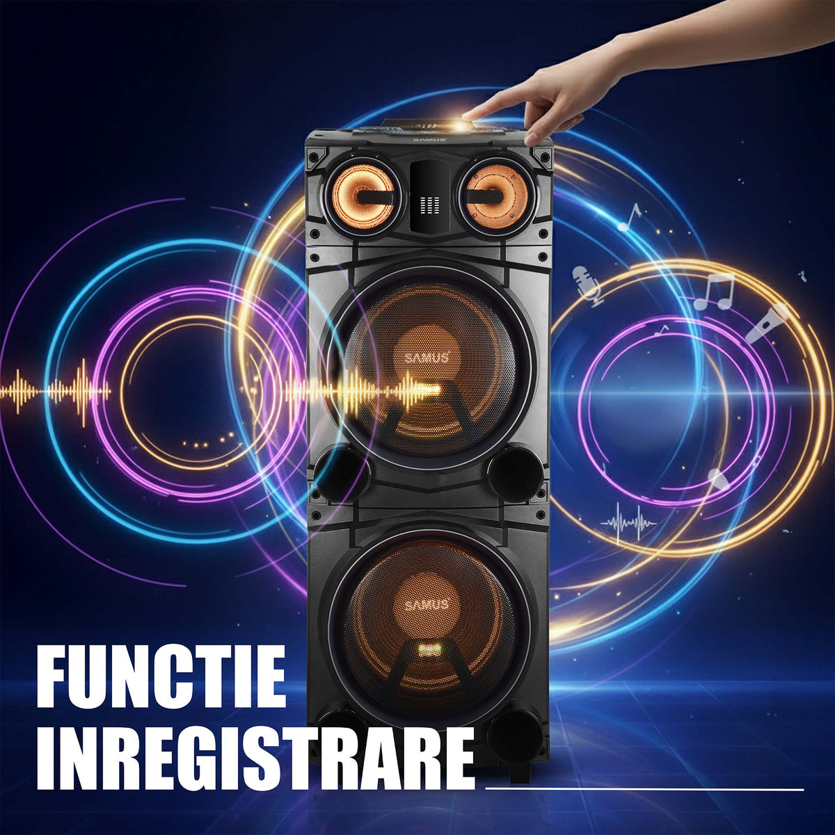 Boxe Samus FIESTA 12 | 300W, 12", Bluetooth, Portabil