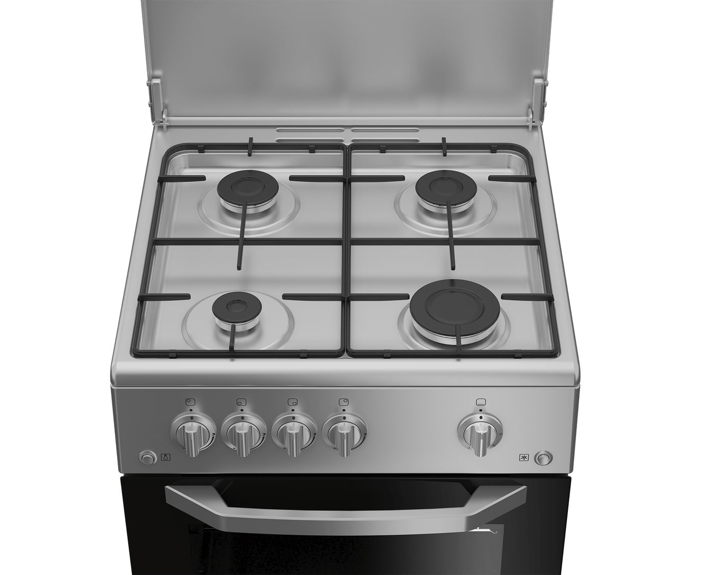 ARCTIC Aragaz Aragaz Arctic AGM5501FLS | 4 Arzatoare Gaz, 85cm, Aprindere Electrica, Argintiu, 50x50x85cm