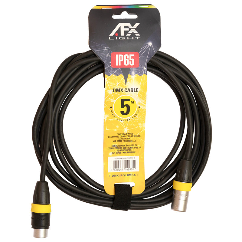 Afx Audio profesional Cablu DMX Afx 18-5558 | XLR Tata-Mama, 5m, IP65, Profesional