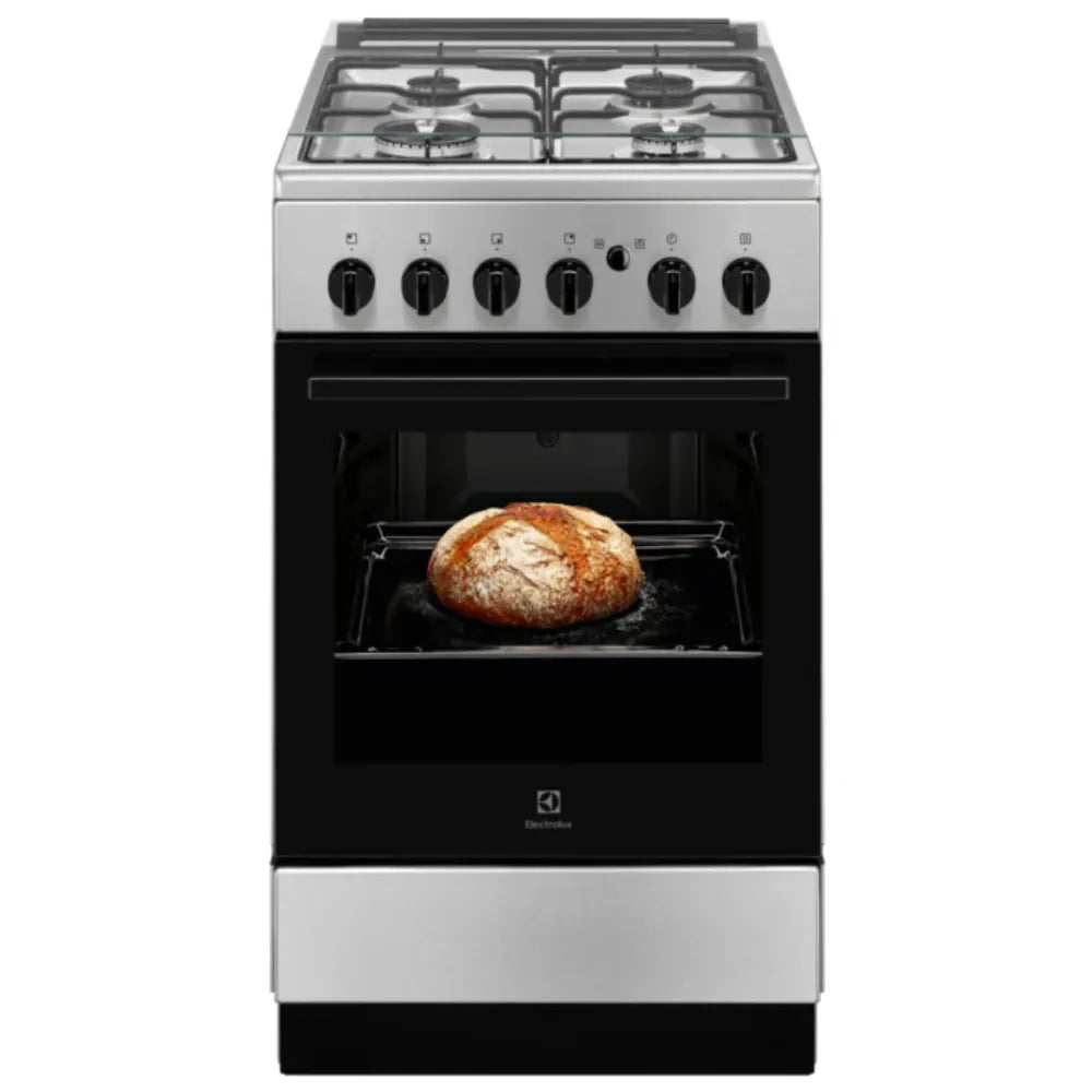 Electrolux Aragaz Aragaz Electrolux LKG500002X | 4 arzatoare, cuptor gaz 51L, grill, rotisor, 50x60x85.5cm