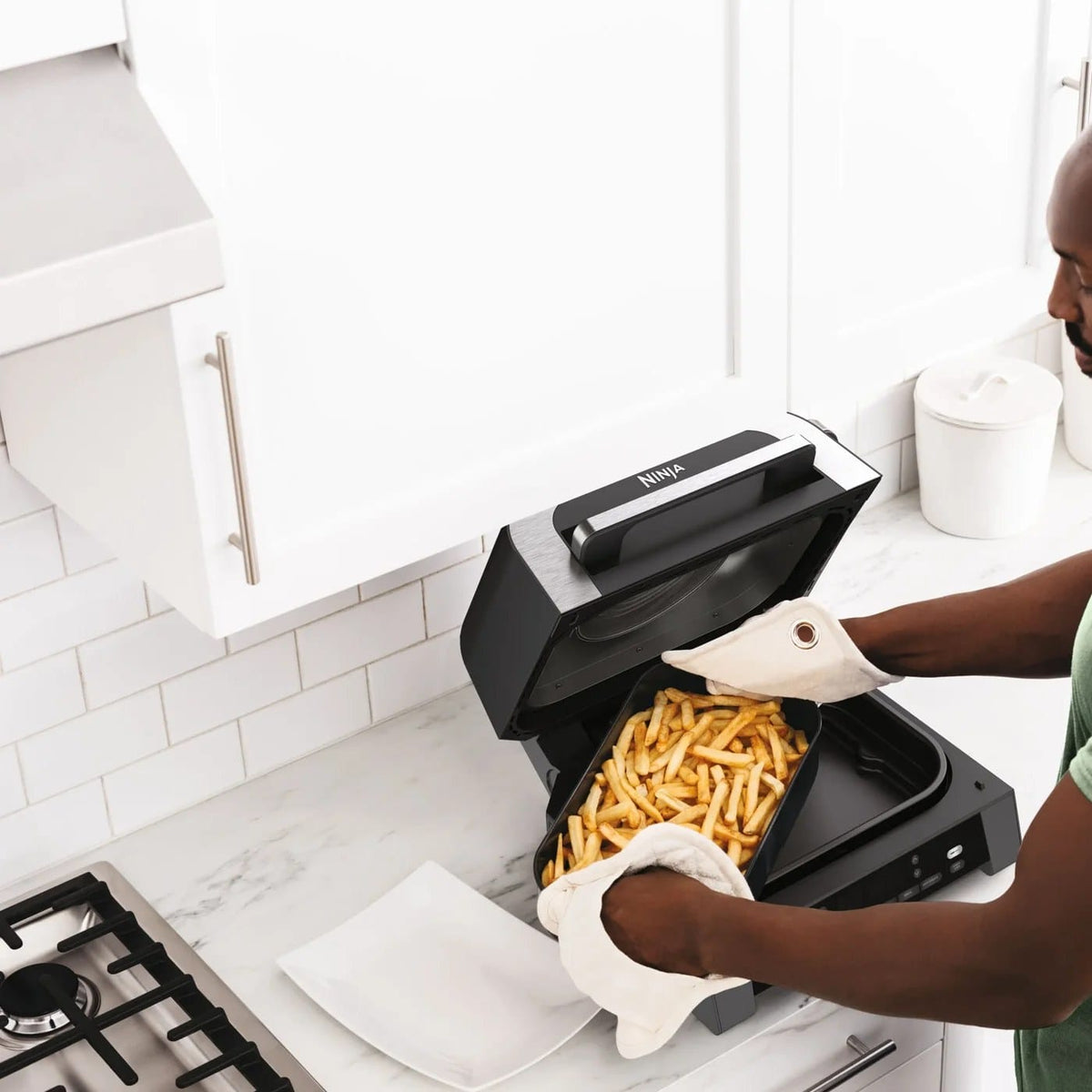 NINJA Gratar si friteuza Ninja MAX 6-in-1, 3.8L1760W, gri/ argintiu