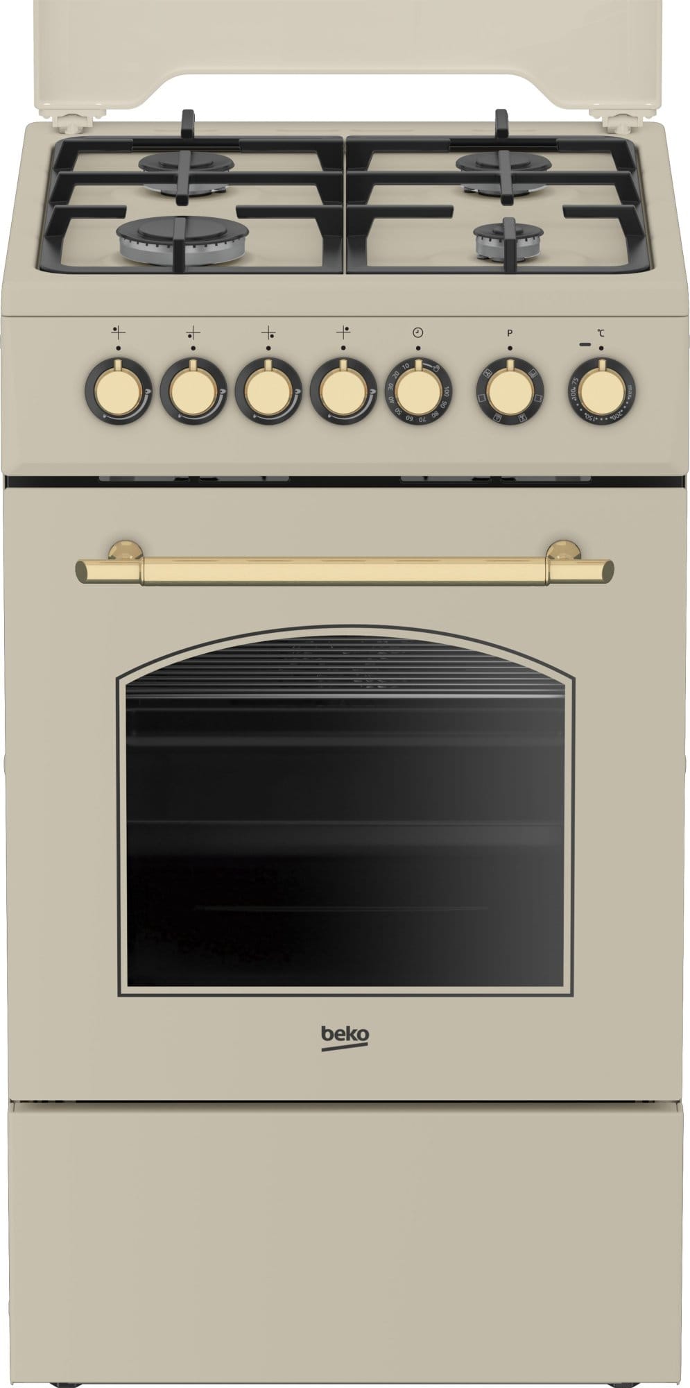 Beko Aragaz Aragaz Beko FSE52135DCRSN | Mixt, 4 Arzatoare, Cuptor Electric, Grill, 50x60x85cm