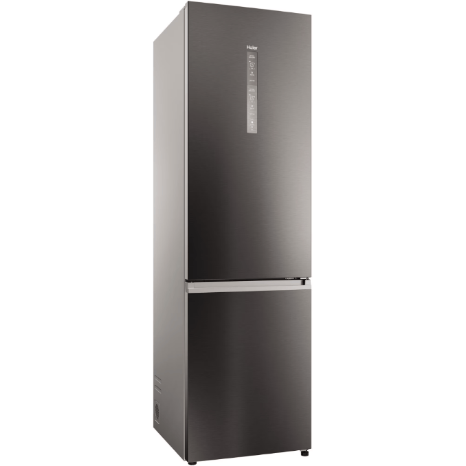HAIER Combina frigorifica HAIER, No Frost, 406 l, H 205 cm, Clasa D, Wi-Fi, dark inox