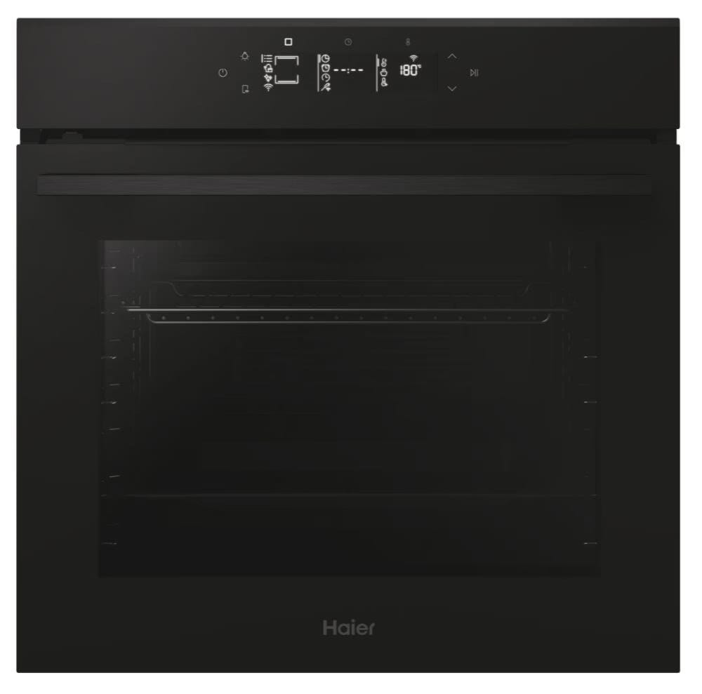 CANDY Cuptor incorporabil HAIER H6, Electric, Autocuratare pirolitica si hidrolitica, 78 l, Clasa A++, Wi-Fi, negru