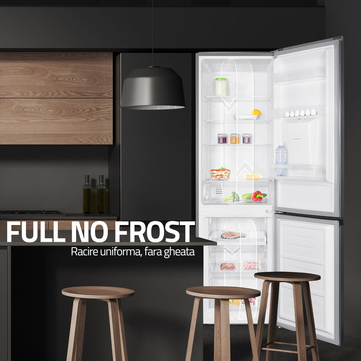 Combină Frigorifică Samus SCX357NFDE | 251L, No Frost