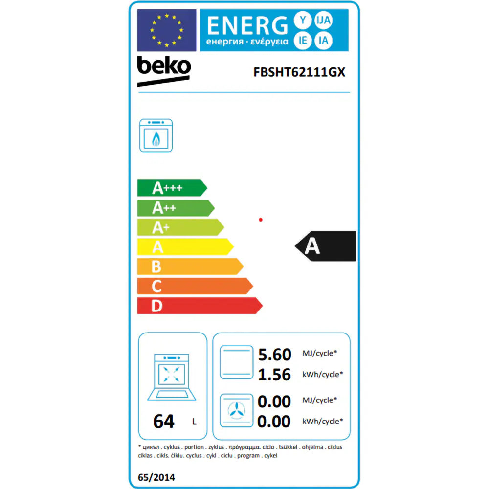 Beko Aragaz Aragaz Beko FBSHT62111GX | 4 Arzatoare, Aprindere Electrica, Grill, Rotisor, Inox, 60x60x85cm