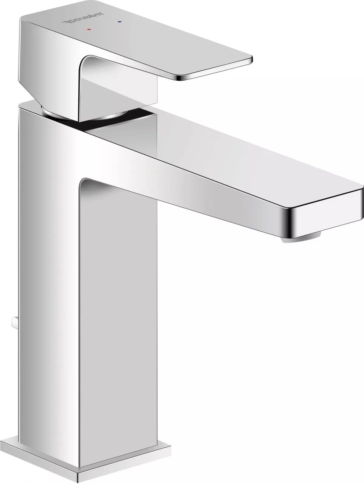 Duravit Baterie lavoar Duravit, Manhattan single lever bas. mixer M with pull-rod, monocomanda, marime M, cartus ceramic, set evacuare cu tija, crom