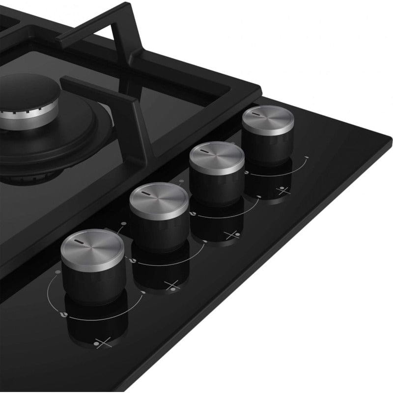 Beko Plita pe gaz Plita pe gaz Beko HILW64225S | 60cm, 4 arzatoare, Wok, Sticla neagra