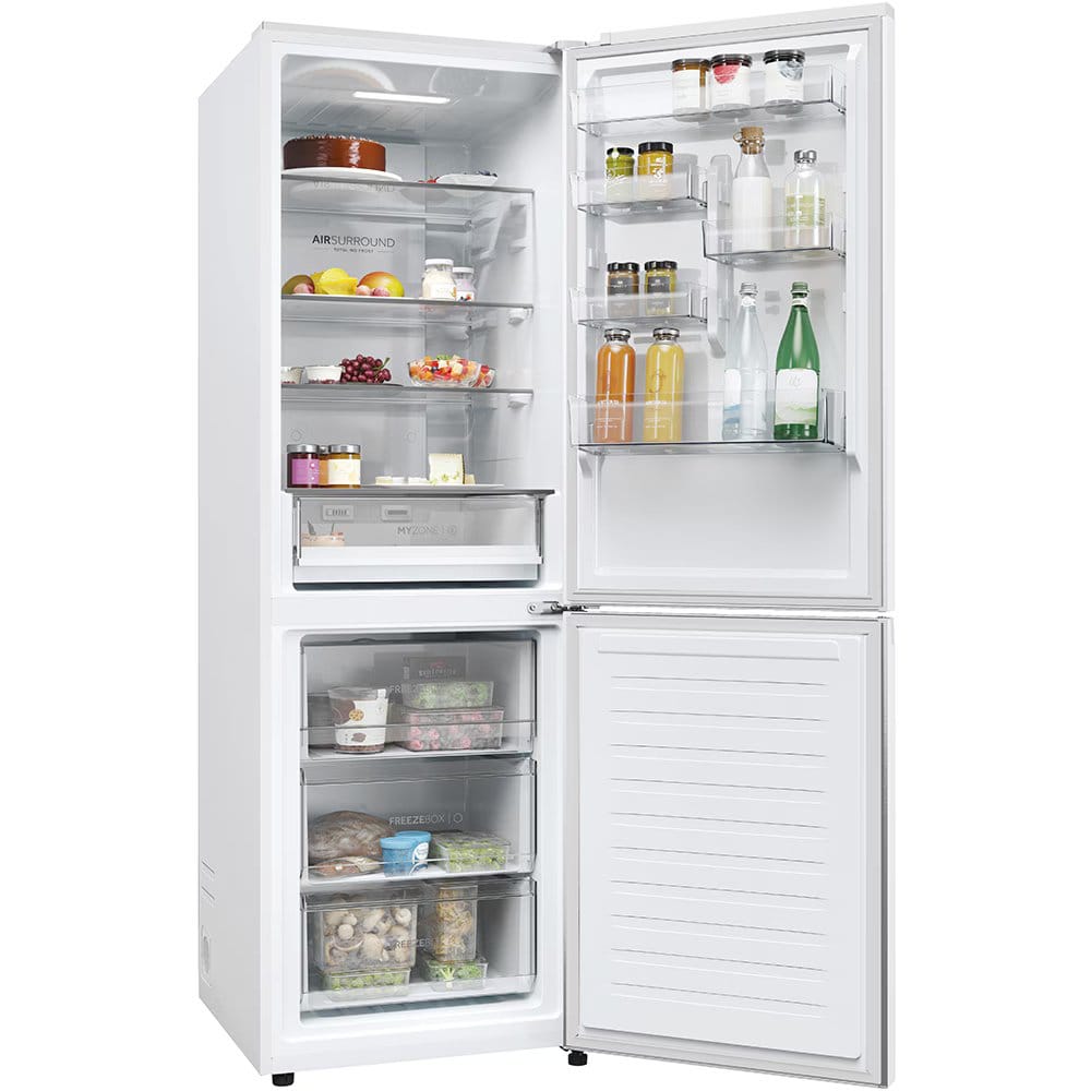 HAIER Combina frigorifica Haier, 2D, D, 352l, TNF, Display ext, WiFi - aplicație hOn, 185 cm, white