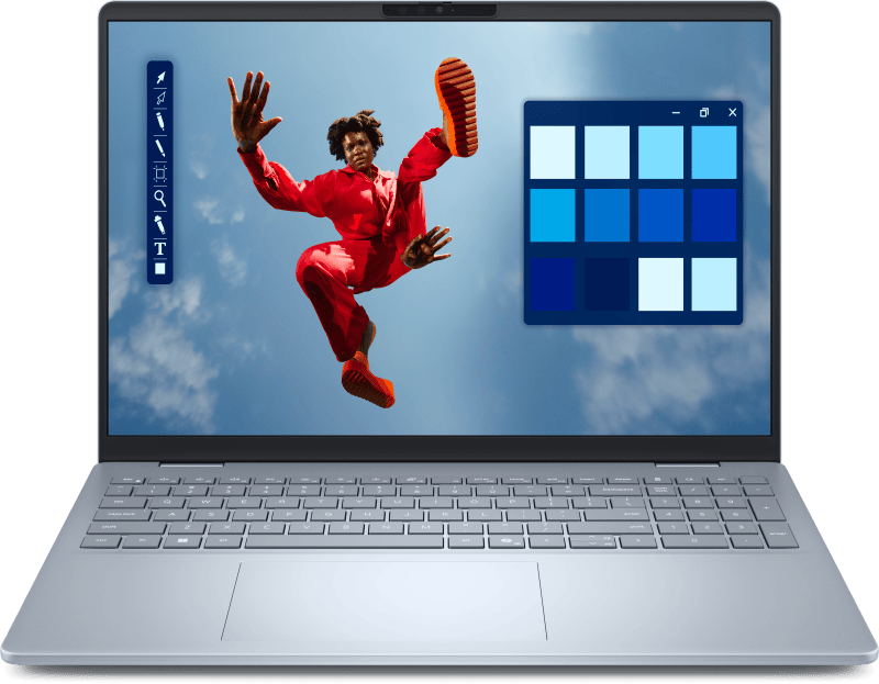 DELL Laptop Dell 16 Plus DB16250, 16.0-inch 16:10 2.5K (2560 x 1600) Anti-Glare Non- Touch 300nits WVA/IPS Display with ComfortView Plus, Ice Blue, Ice Blue power button with Fingerprint Reader, Energy Star Label