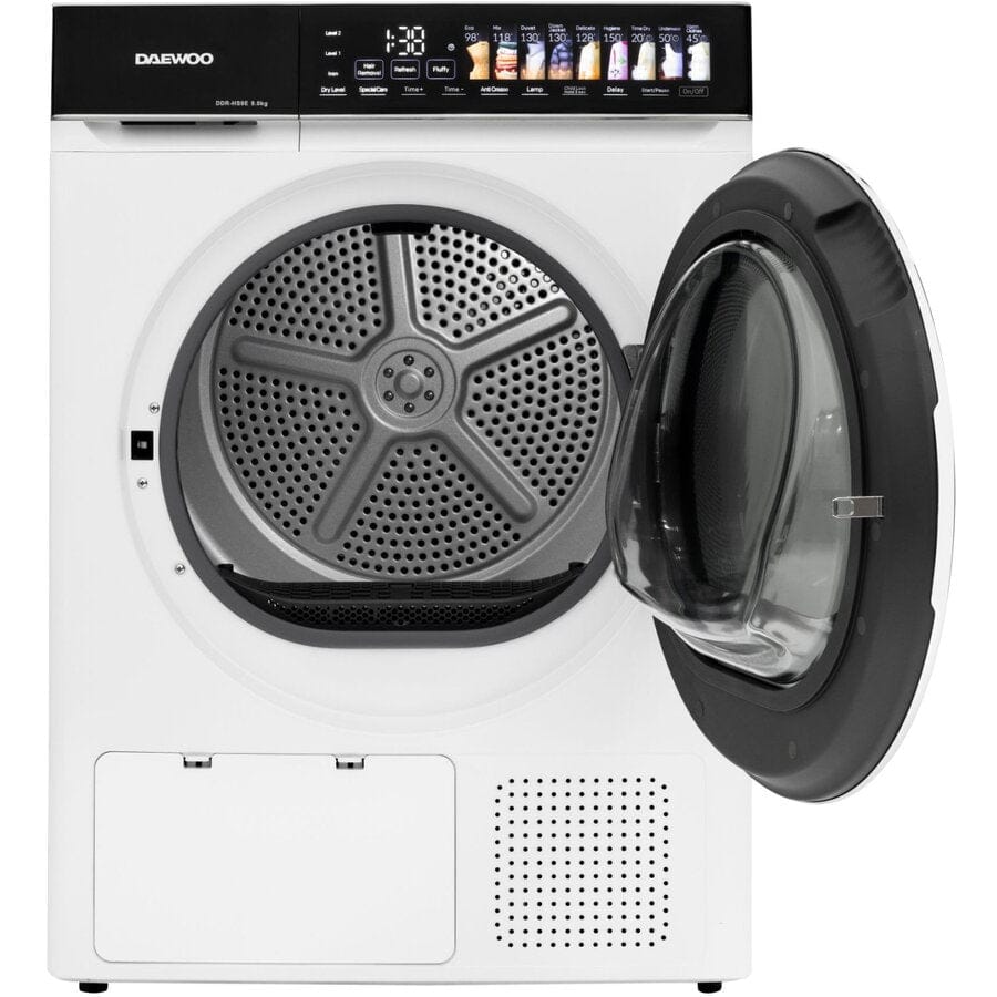 Daewoo Uscator de rufe Uscator rufe Daewoo DDR-HS9E | 9kg, Pompa caldura, Clasa E, Alb