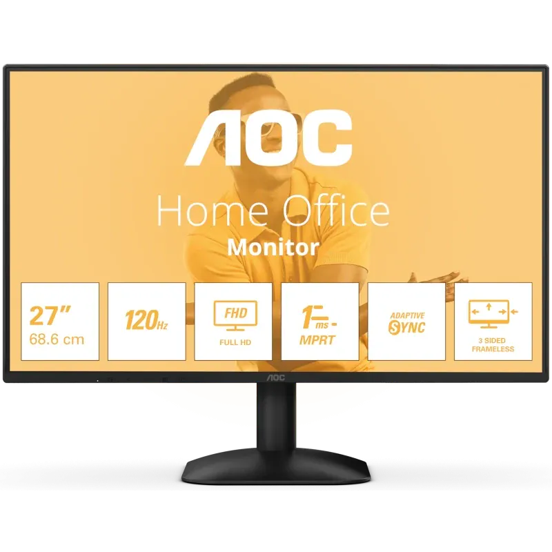 AOC Monitor PC Monitor AOC 27B31H | 27", IPS, Full HD, 120Hz, Negru