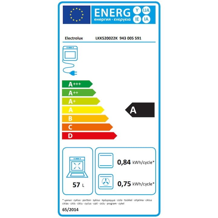 Electrolux Aragaz Electrolux, Mixt, 4 arzatoare, Siguranta plita, Aprindere integrata, Timer mecanic, Iluminare cuptor, Grill, Clasa A, 50 cm, Negru