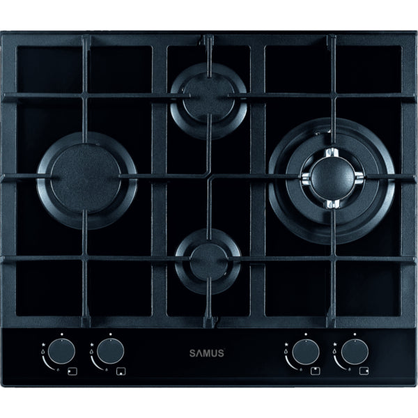 Samus Pachet built in Pachet Built-in Samus ONL52 | Cuptor Electric SC634GDT15H, 74L, Clasa A+, + Plita Gaz PSG-64SG2, 4 Arzatoare, aprindere electrica, arzator wok, sticla neagra