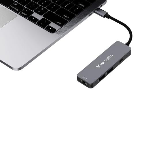 Hub USB-C Verbatim 32155 | 4 Porturi, 4K UHD, 100W PD
