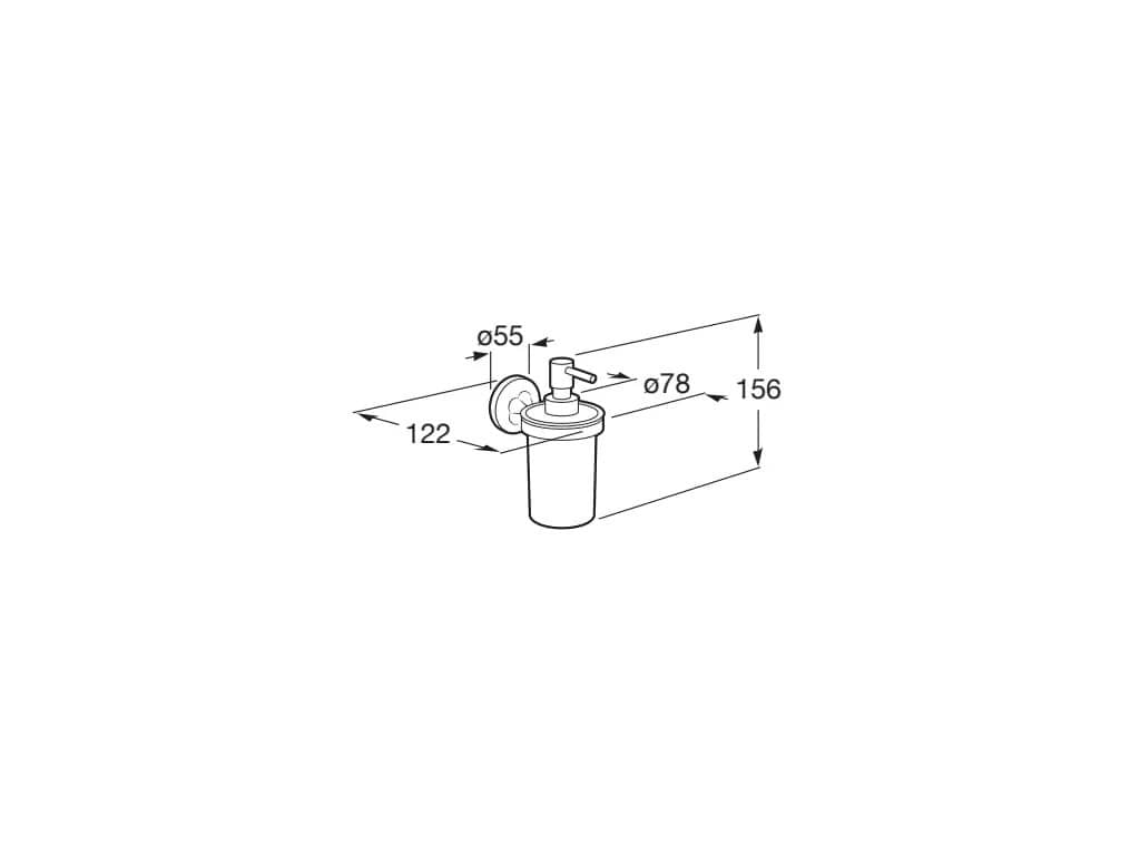 Roca Dispenser sapun Roca, Gama Classica, montare pe perete, 122x178x156, metalic, crom