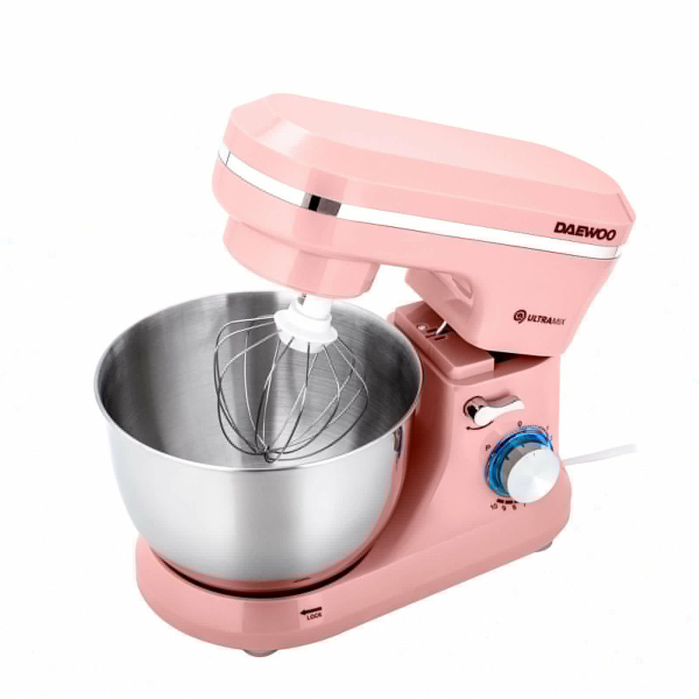 Daewoo SDA Mixer Mixer cu Bol Daewoo DHM150P | 1600W, 10 Viteze, Bol 4.5L, Roz