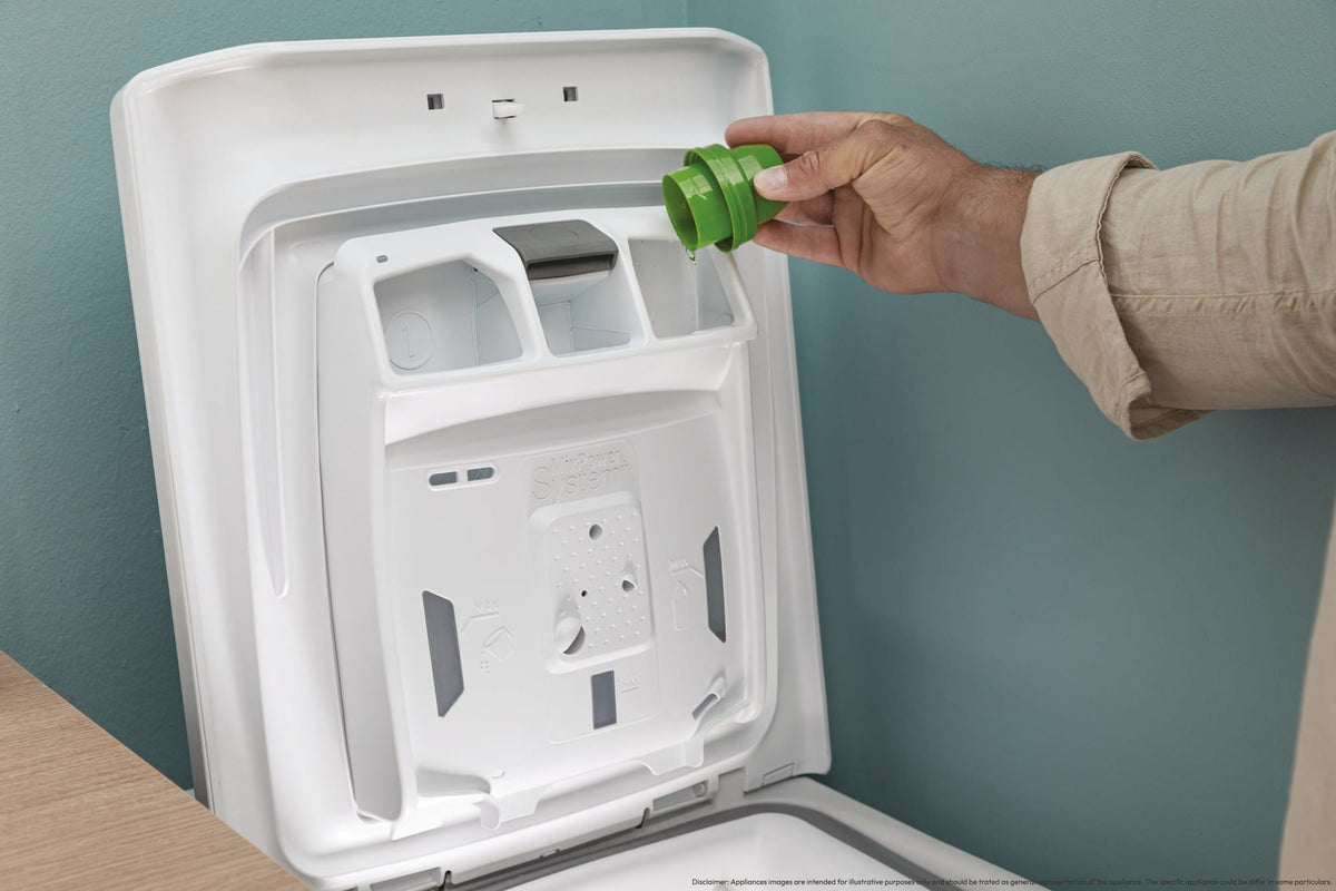 CANDY Masina de spalat rufe cu incarcare verticala Candy, 8 kg, 1000 RPM, Clasa D, Display 3D, Wifi, Alb