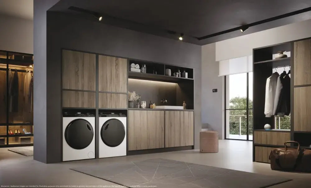 Haier Uscator de rufe Uscator de rufe Haier HD90-A3959-S | 9kg, Pompa de caldura, Inverter, Wi-Fi, A+++, 59.5x67.5x84.5cm