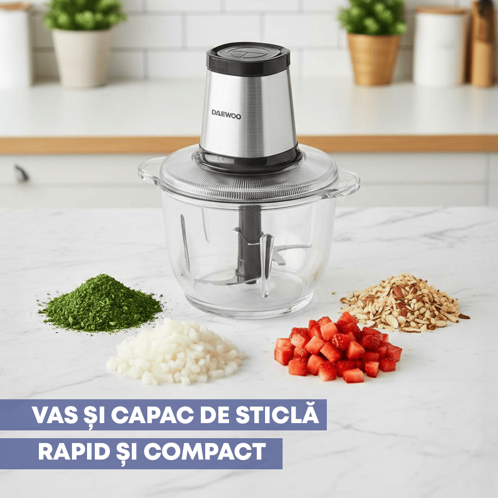 Daewoo SDA Tocator Tocator Electric Daewoo SDA DMCH50X | 500W, Bol 2L, 4 Lame Inox, Pulse
