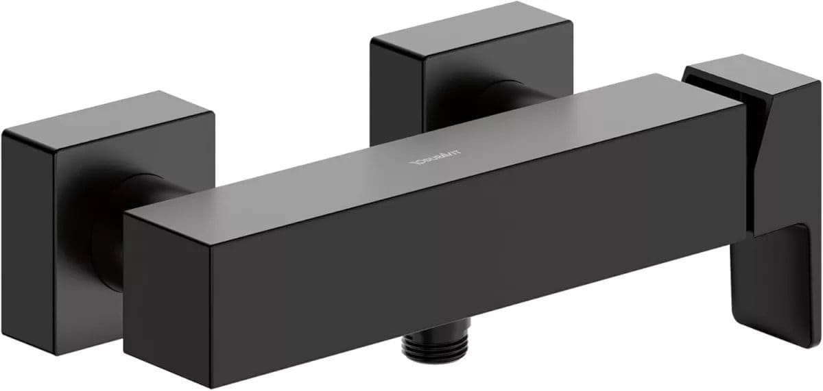 Duravit Baterie dus Duravit, Manhattan single lever shower mixer exposed installation, monocomanda, aparenta, cartus ceramic, levier lateral, schwarz mat, negru mat