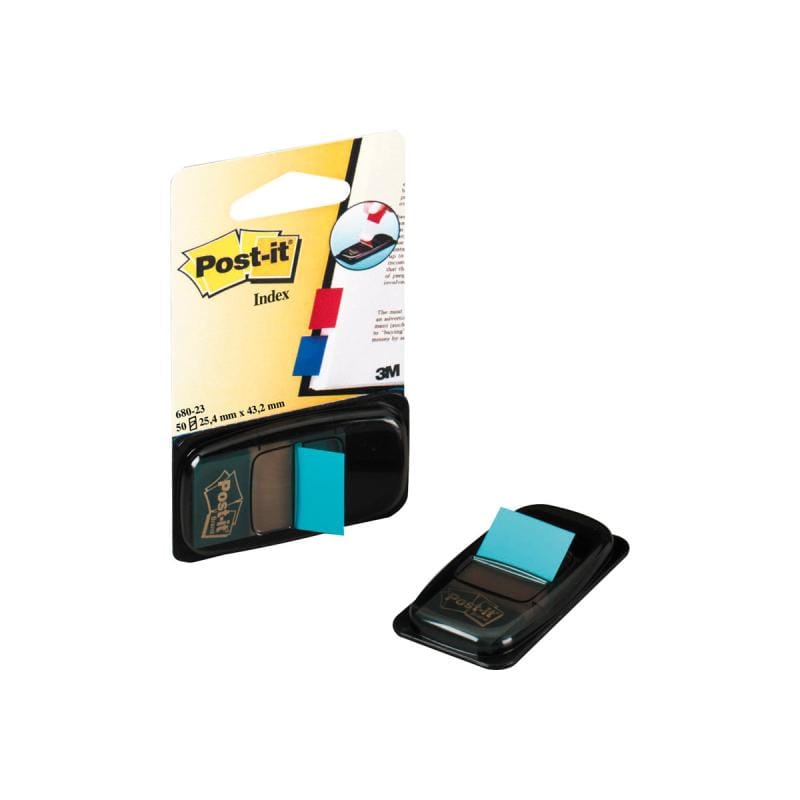 3M Benzi index autoadezive 3M Post-it 680-23 cu dispenser, repoziționabile pentru organizarea documentelor
