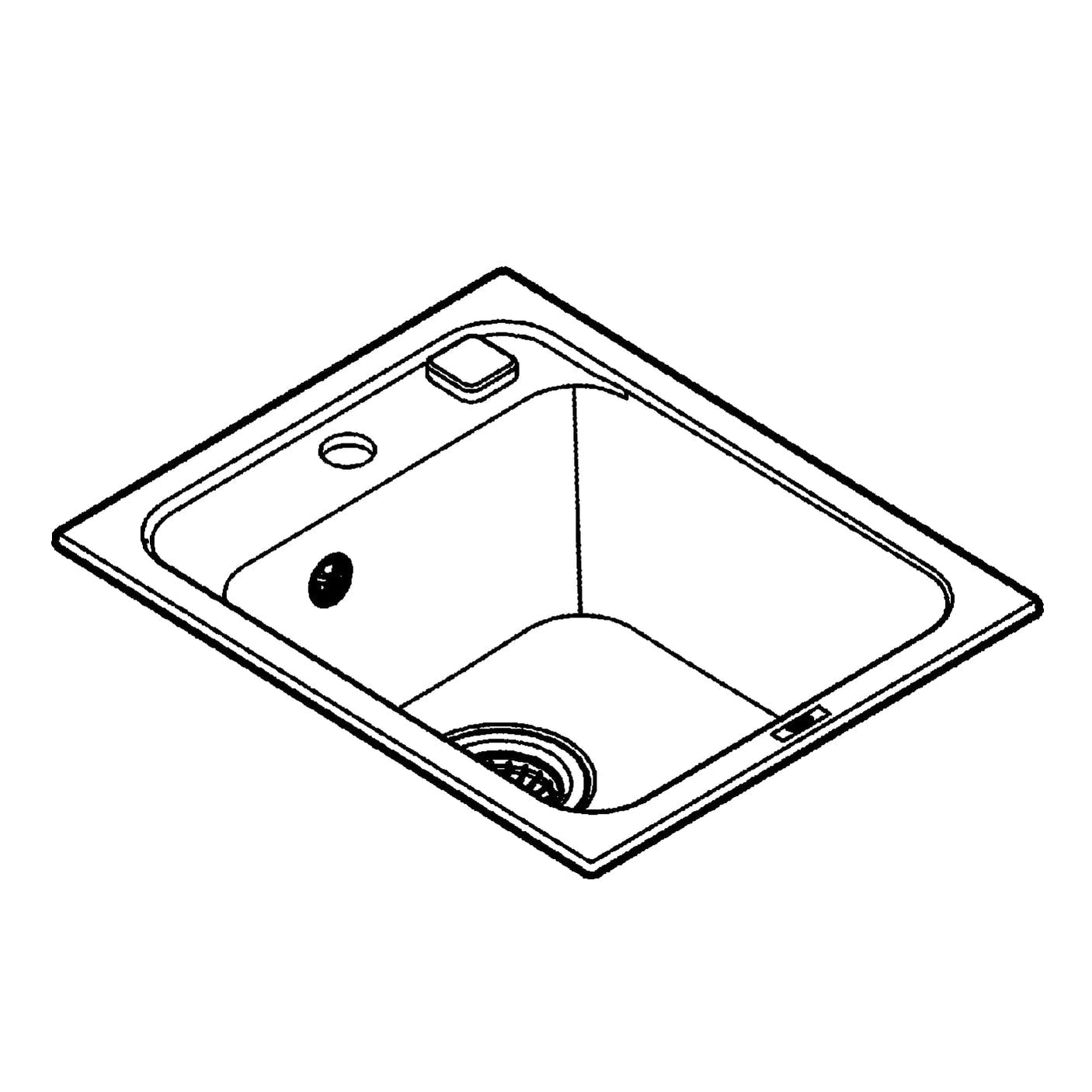 Grohe Chiuveta bucatarie Chiuveta Bucatarie Grohe K700 31650AP0 | 400x500mm, Granit, Montare Blat, Negru