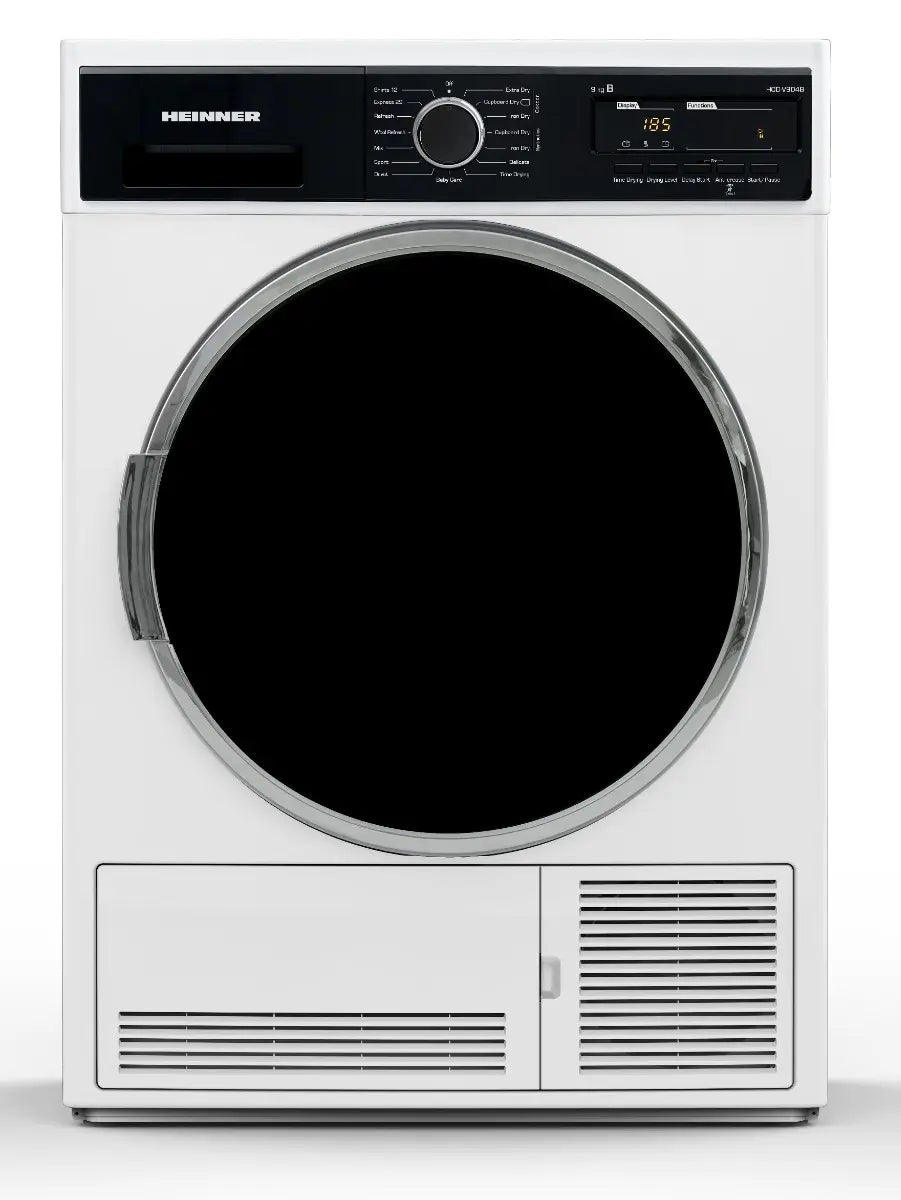 Uscator de rufe Heinner HCD-V904B | 9kg, Condensare, Clasa B, 15 programe, Display LED, 59.6x60.9x84.5cm