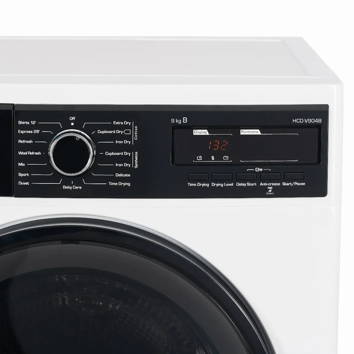 Uscator de rufe Heinner HCD-V904B | 9kg, Condensare, Clasa B, 15 programe, Display LED, 59.6x60.9x84.5cm