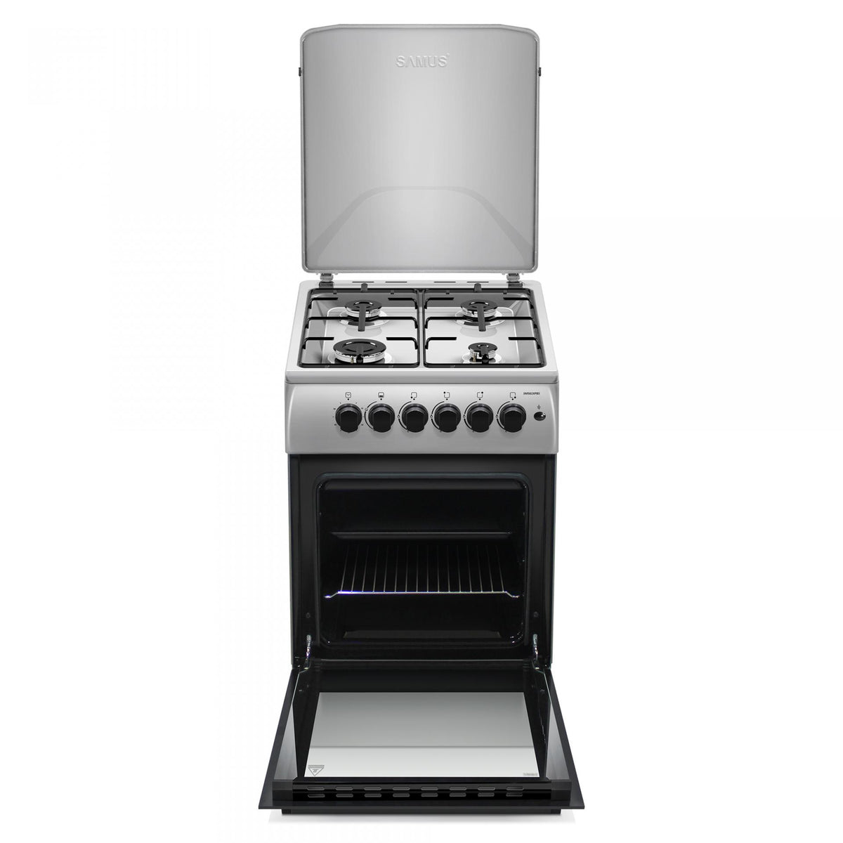 Aragaz SamusSM561XPBS | 60cm, Inox, Argintiu, Timer, 50x63x86cm