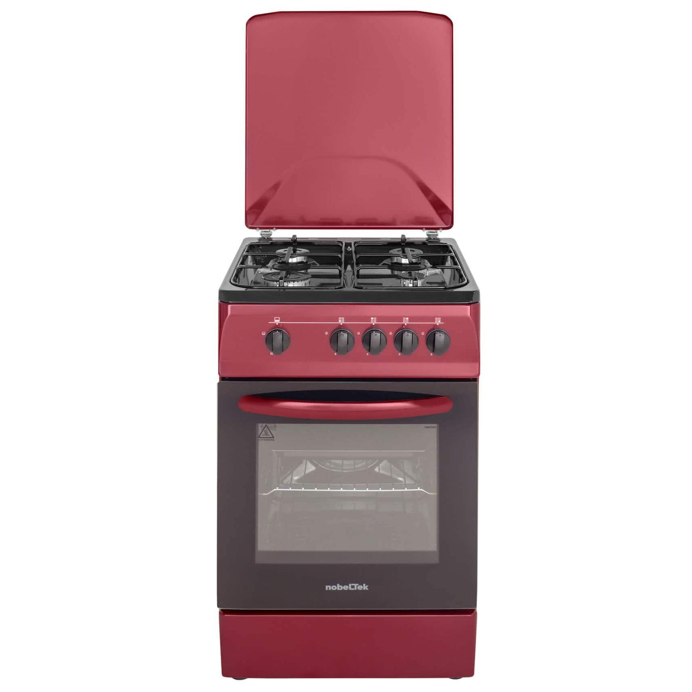 NobeLTek Cooking Aragaz Nobeltek, 50x60, plita si cuptor pe gaz, siguranta plita si cuptor, echipat cu diuze GPL, diuze GN de schimb, capac tabla, bordo