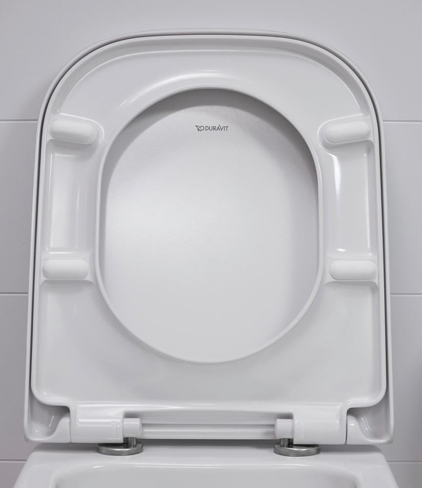 Duravit Capac WC Capac WC Duravit Happy D.2 0064590000 | Soft Close, Balamale Inox, Dreptunghiular, Alb