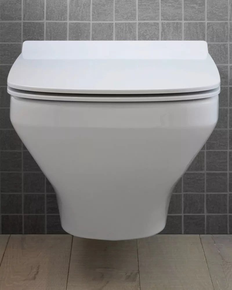 Duravit Vas wc + capac Duravit, WWC-Set DuraStyle 480 mm TS, Weiß riml.,inkl.WC-Sitz m.Absenkautom., suspendat, evacuare orizontala, cu capac (0063790000), soft close, alb