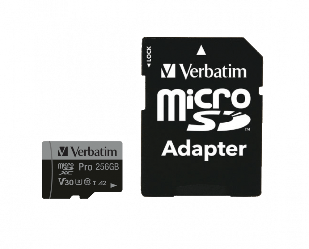 Card de Memorie Verbatim 47045 | microSDXC 256GB, U3, Adaptor SD