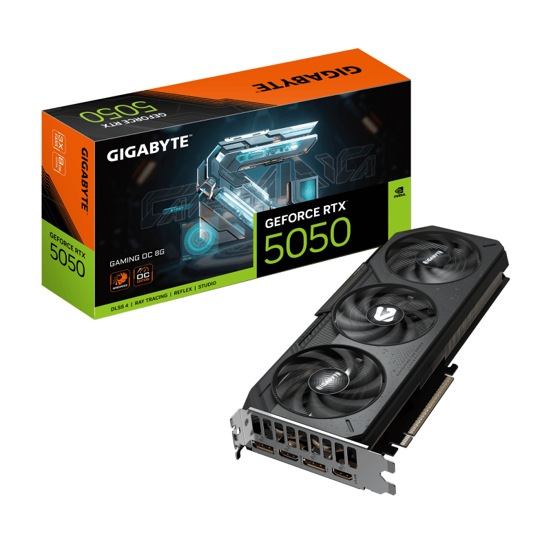 Placa Video GIGABYTE GEFORCE RTX 5050 GAMING OC 8GB GDDR6 128 bit, PCIE 5.0, 2x DP 2x HDMI