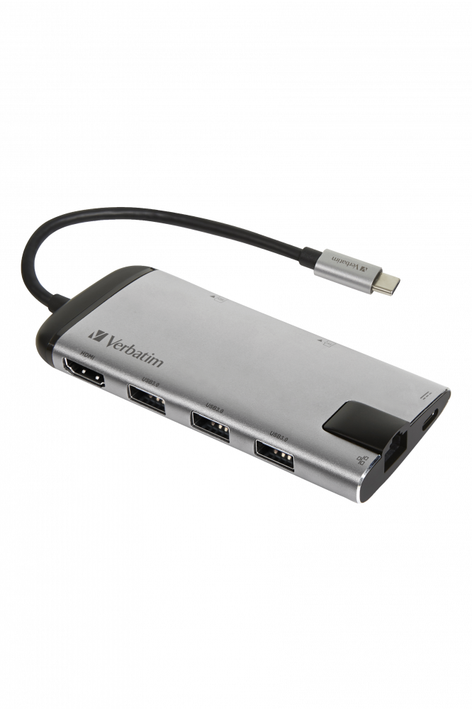 Verbatim USB-C ADAPTER USB 3.1 GEN 1/USB 3.0x3/HDMI/SDHC/MICROSDHC/RJ45