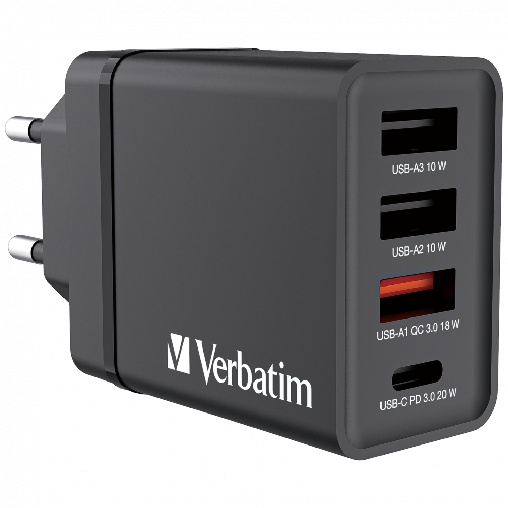 VERBATIM V CHR-30EU1 USB Charger 30W Blck