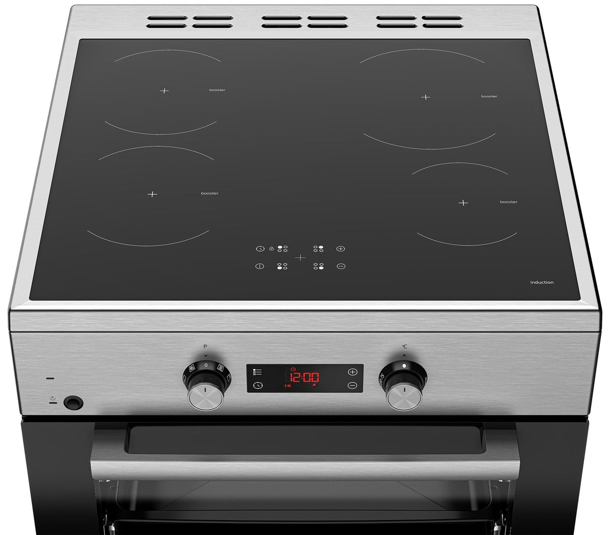 Beko Aragaz Aragaz Beko FSM69301SXT | Plita inductie, Cuptor electric 72L, 8 functii, 60cm, Inox